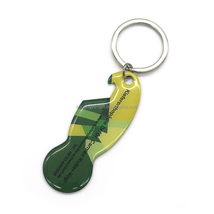 Stainless Steel Shopping Trolley Token Remover Keychain Custom <strong>Key</strong> Ring Quarter Holder Keychain Shopping Trolley Keyring - Product Image 2