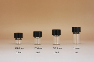 高品质2毫升5毫升透明琥珀色精油玻璃瓶小瓶带盖 - Product Image 6