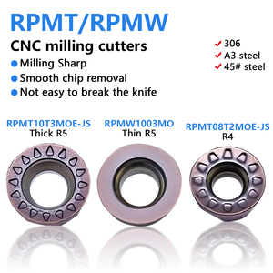 WKETEM Runde CNC Fräse insatz RPMT10T3MOE-JS VP15TF für Edelstahl-Verarbeitung - Product Image 2