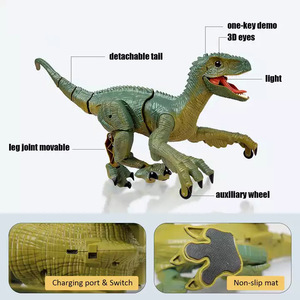2.4GHz Remote Control Velociraptor Simulated Walking Dinosaur Intelligent Auto-demo Electric RC <strong>Toy</strong> with <strong>Roaring</strong> Sound/Light - Product Image 4