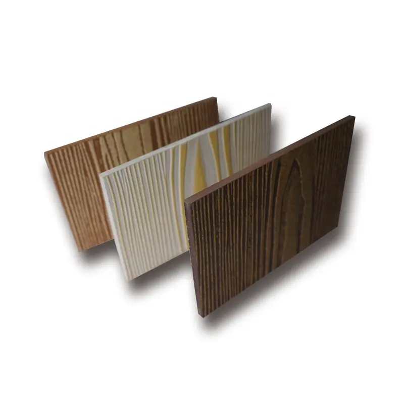 Dimensioni OEM 6mm 7.5mm 12mm prezzo di fabbrica impermeabile colore verniciato venatura del legno fibra di cemento foglio di raccordo/bordo/plancia