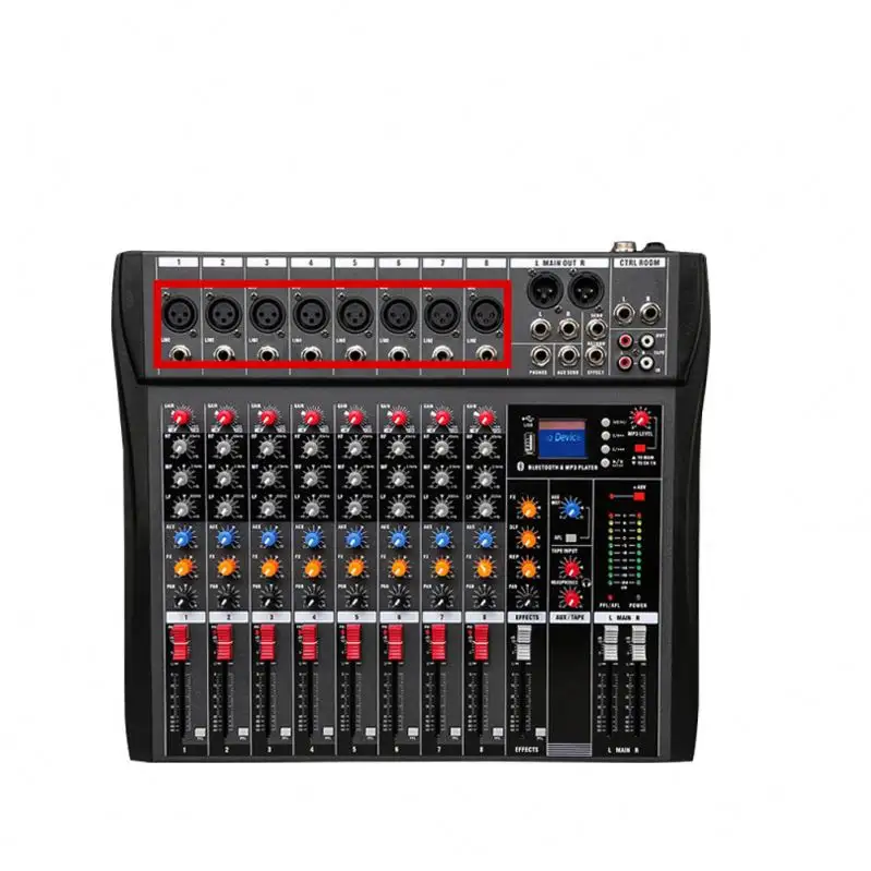 China 8-Kanaals Audio Mixer Console Midi Deals