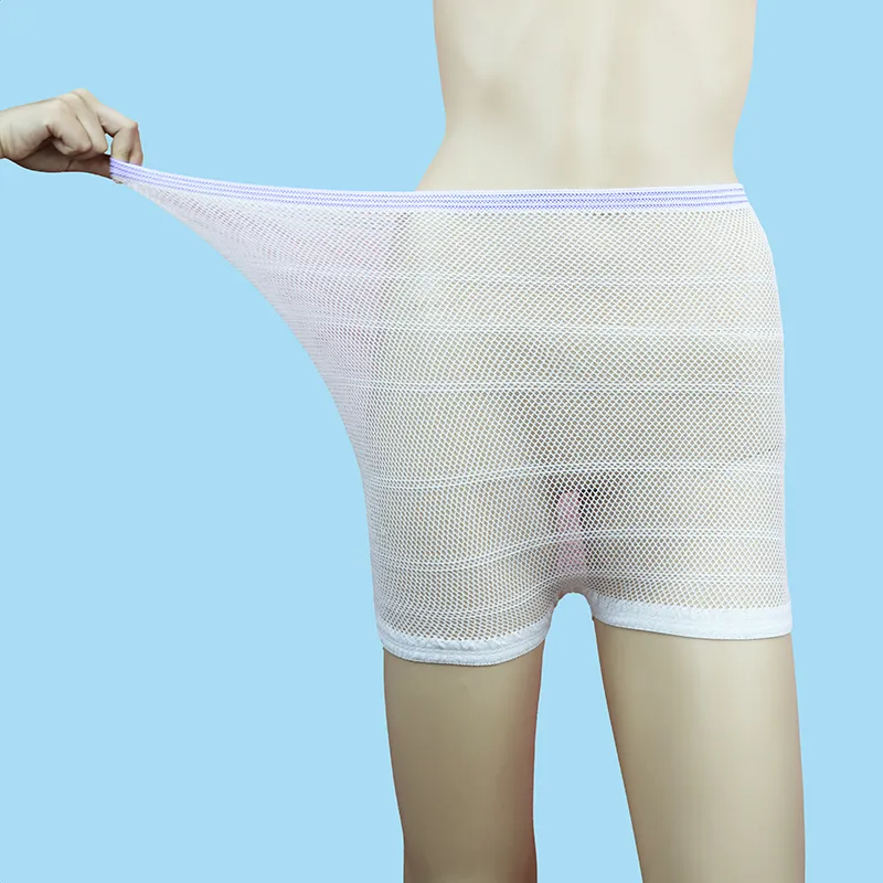 Seamless mesh knit underwear postpartum maternity post surgical disposable women's panties brief