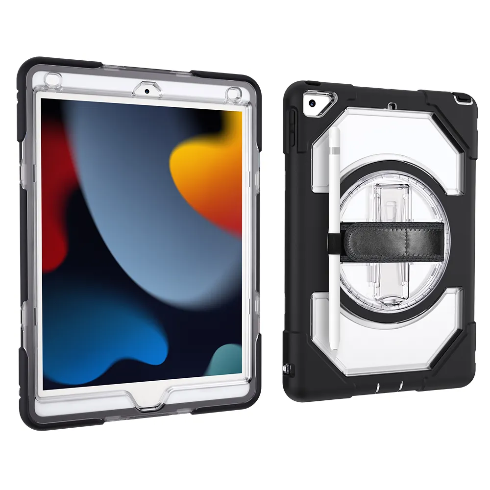 Funda rígida ultrafina de TPU para tableta, carcasa transparente de cristal para iPad 10,2 de 9. ª generación con portalápices, 10,2