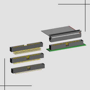 50 פין זווית ישרת זכר מעוטף PCB IDC שקע תיבת כותרת מחבר חשמלי עבור מכוניות - Product Image 1