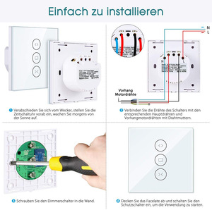 Smart Life WIFI Bluetooth Smart Motor Controller für Rollladen-Touchscreen-Schalter Unterstützung Alexa Voice Control Custom - Product Image 3