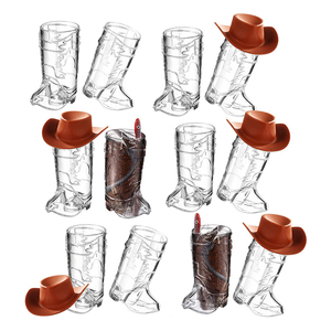 Yaratıcı plastik kovboy çizmesi atış cam içecek cam bardak 1OZ yeniden kullanılabilir kovboy çizmesi bardak için likör - Product Image 4