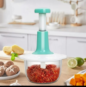 Quick Hand Press Chopper Dicer <strong>Pro</strong> Food <strong>Cutter</strong> to Chop Vegetables Fruits Herbs Salsa Puree Pesto Food Grade Kitchen Tools 1.5L