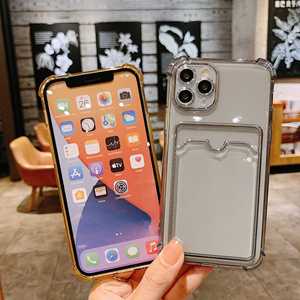 TPU信用卡卡夹TPU防震透明卡钱包手机外壳适用于iPhone 14 plus - Product Image 3