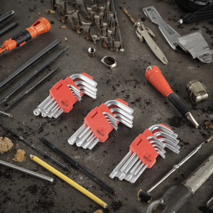 Source Factory CRV Hex <strong>Key</strong> Set L-Shaped Allen Hex <strong>Key</strong> Set 9pcs Short Arm Torx Hex <strong>Key</strong> Set - Product Image 6