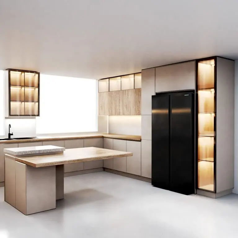 PA casa modular luxo moderno personalizado armários ilha projetos cozinha móveis
