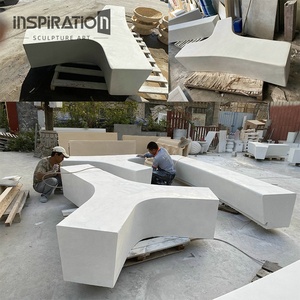INSpirationGRC工場カスタマイズデザインベンチごみ箱コンクリート屋外座席