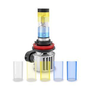 LEDフォグランプホット販売マルチカラーDRLRGBファンレスLEDヘッドライト56WオールインワンLEDヘッドライト電球車用 - Product Image 5