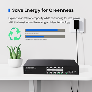 2*10G SFP + Uplink VLAN ve 6KV dalgalanma koruması ağ anahtarları ile 8-Port 2.5G çok Gigabit PoE + anahtarı - Product Image 3