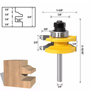 Endüstriyel kalite 1/2 Shank CNC ark bükme entegre şekillendirme aracı tek ağaç İşleme planya OEM ahşap freze kesici - Product Image 3