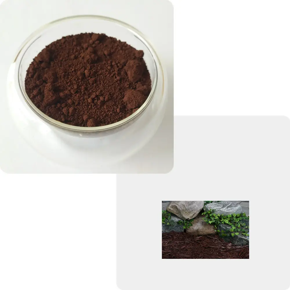 Cedro do jardim mulch pigmento de óxido de ferro marrom