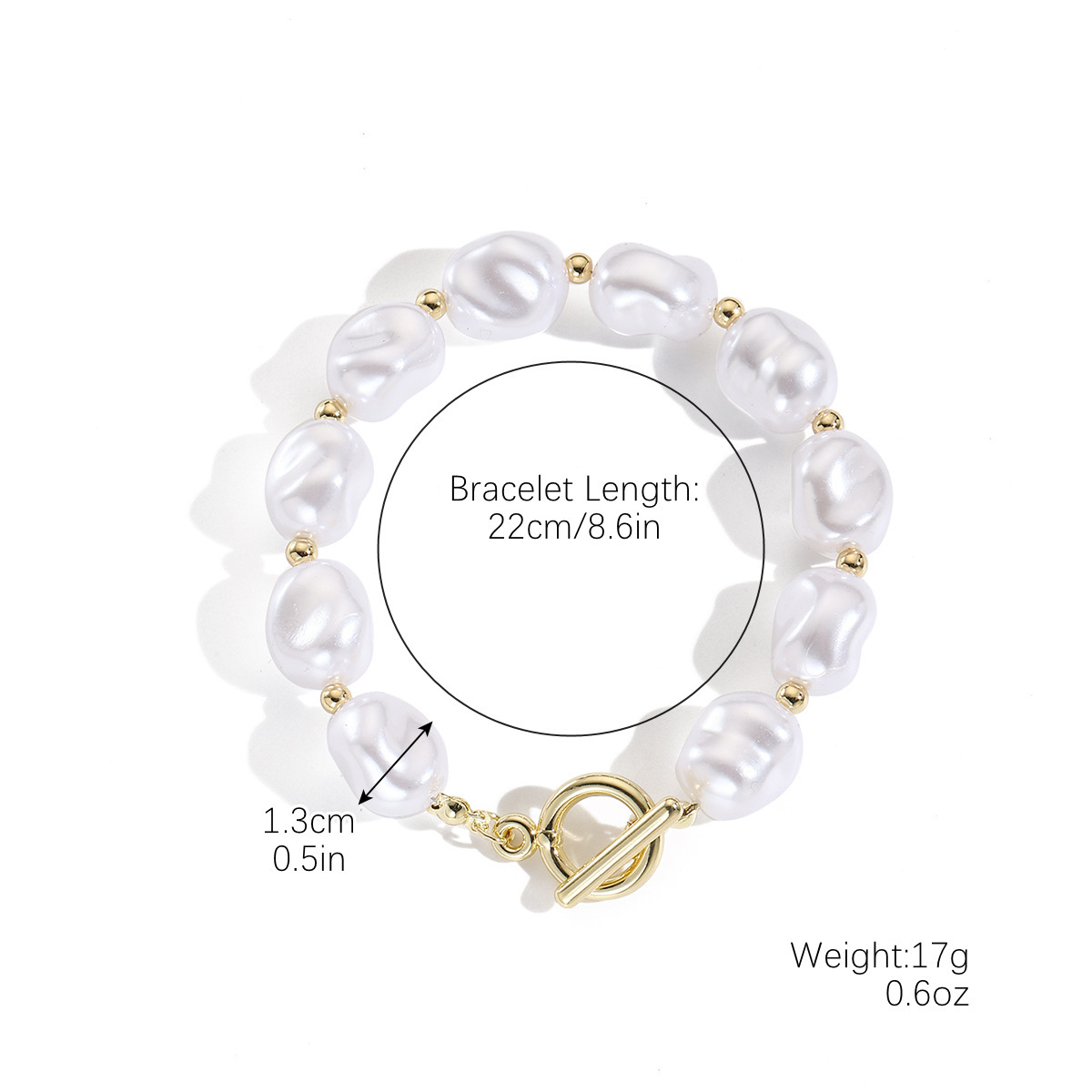Bracelet de perles de fève S2412-2