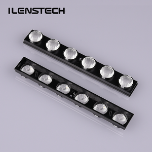 Lined-up 6 <strong>LED</strong> Lens <strong>Array</strong> 20*55 Degree Double Beam Angle Module Lens for Commercial Lighting - Product Image 5