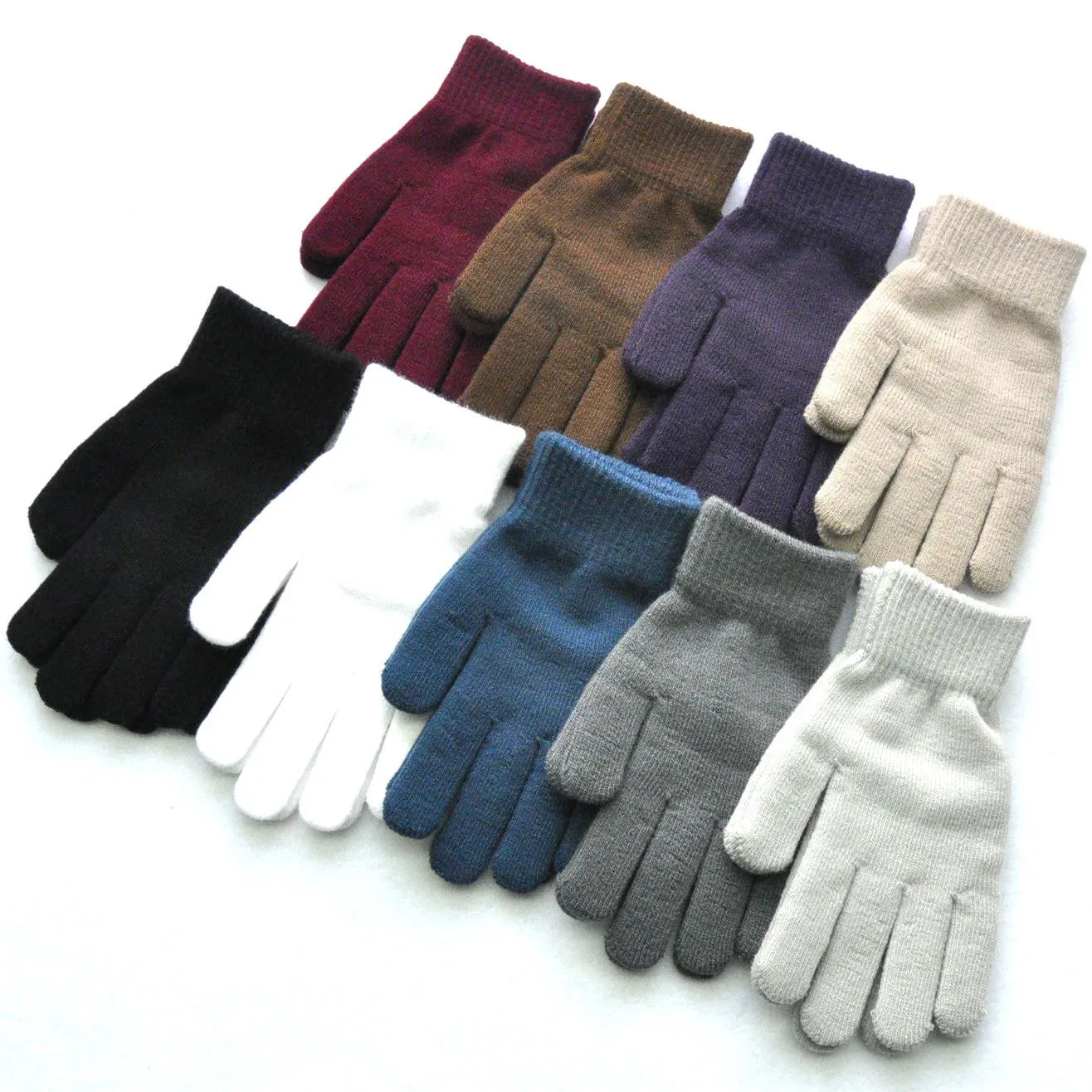 Großhandel Frauen Männer Fleece gefüttert Verdicken Acryl Wolle Strick handschuhe Outdoor Casual Winter Strick handschuhe