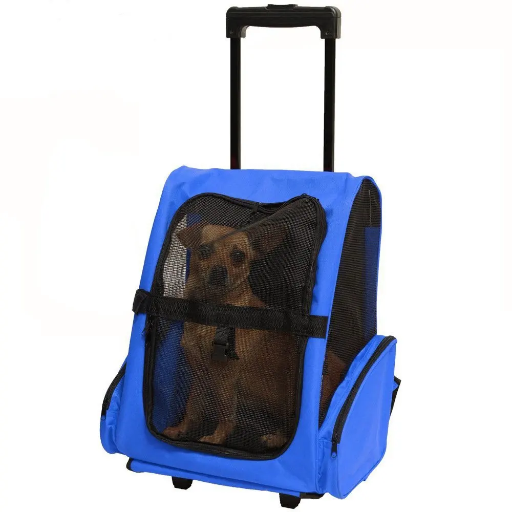 Pieghevole Sacchetto Dei Bagagli Zaino Pet Trolley Bag Carrier Con Ruote Dell'aria Cane Borsa Da Viaggio