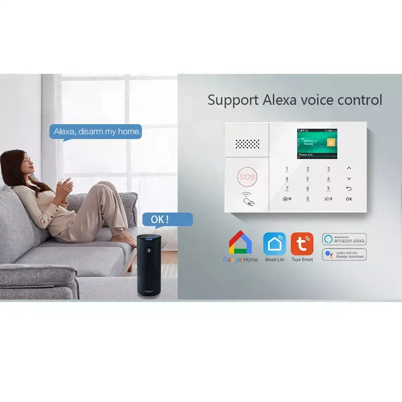 Sistema de alarma de seguridad para el hogar, dispositivo de seguridad inteligente con WiFi, GSM, 4G, antirrobo