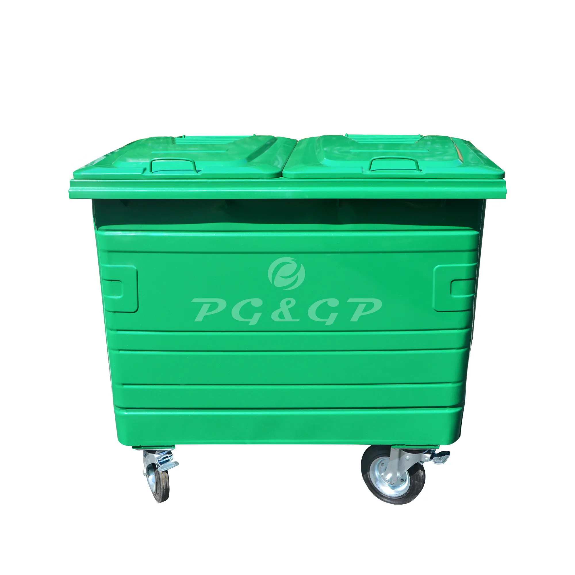 Большие размеры подвижный 660L оцинкованный лист контейнер для мусора 660 высококачественный металлический железный мусорный контейнер/