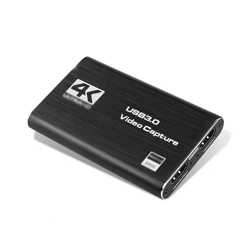 Placa de captura de vídeo 4k usb 3.0 para hd, placa de captura de vídeo aplicável para jogo móvel, gravação de obs ao vivo