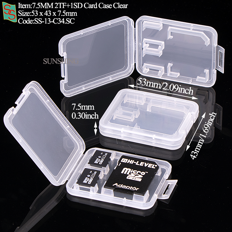 C34 1SD+2TF Card Case