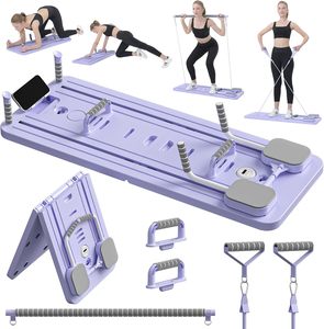 Foldable Pilates Reformer Board <strong>AB</strong> <strong>Exercise</strong> Training Mulit Machine Pilates Board Roller <strong>Total</strong> Core Fitness Equipment