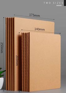 Quaderno di carta Kraft a buon mercato cucire rilegatura linea rigata cucita libro di esercizi per studenti - Product Image 5