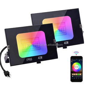 Функция настройки времени памяти 100 Вт RGB CCT с регулируемой яркостью, Wi-Fi, светодиодный прожектор, управление через приложение, смартфон, совместимый с 100-277 В - Product Image 2