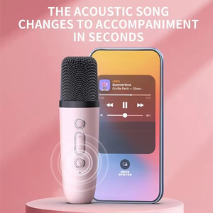 ワイヤレスマイク付き高品質スピーカー小型Bluetoothマイクポータブルサウンドシステムカラオケミニマイクマシン子供用