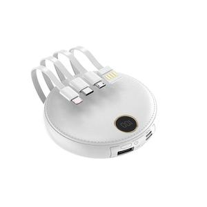 Banco de energía portátil con cables integrados X 4, 10000mAh Paquete de batería de carga rápida 4 salidas 2 entradas con pantalla LED - Product Image 2
