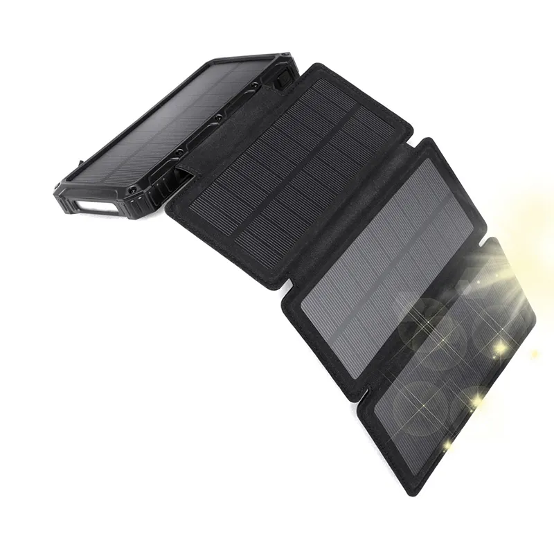 Esterno ad alta efficienza impermeabile pieghevole pannello solare banca di energia solare portatile 4 pannello solare caricabatterie banca di potere per le cellule Phon