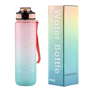 Factory Direct Sale 1L Large 32oz Sealed Smart Fitness Plastic <strong>Bottle</strong> Open for Outdoor Sports Running Water Jug with One Click