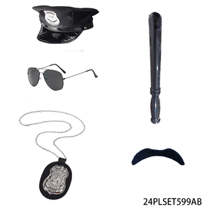 Набор «Песенар» для офицеров, включая шляпу дубинки, солнцезащитные очки с усами, идеально подходит для <span class=keywords><strong>FBI</strong></span> Cop Swat, набор для Хэллоуина - Product Image 3