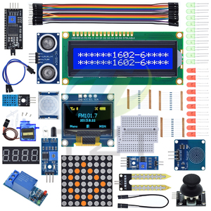 TZT UNO R3 Kit Modul Sensor mit 0,96" OLED 1602 LCD-Display, Relais, Servomotor, DHT11 für Arduino-Starterprojekte