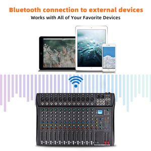 Depusheng DT12 Professional DJ Mixing Console with MP3 Input 48V Phantom Power <strong>12</strong> Channel Audio Mixer Free Shipping to the USA