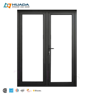 Cửa ra vào đôi bên ngoài, cửa sổ và cửa đi kiểu Pháp bằng hợp kim nhôm chịu lực bão, mở quay, dành cho nhà ở - Product Image 2