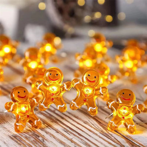 LED Christmas Decorative Curtain Light Santa Claus Snowflake Pendant Window Scene Layout Fairy Light <strong>String</strong> - Product Image 3