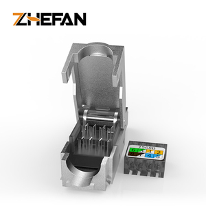 Connettore Ethernet ZHEFAN Rj45 spina senza pedaggio maschio spina modulare Stp Cat7 Cat6a connessione sul campo - Product Image 3