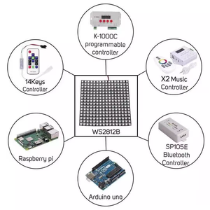 Ws2812 5V 5050 RGB Flexibles Pixel-LED-Matrix-Panel 16*16 256-Pixel-LED-Display mit App Control Copper Body Switch-Modus