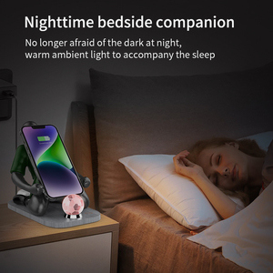 <strong>2</strong> <strong>in</strong> <strong>1</strong> 15W Fast Wireless Charger and Night Light Cell Phone Holder Multi-Function for IPhone/Samsung and for AirPods 9V/2A Input - Product Image 6