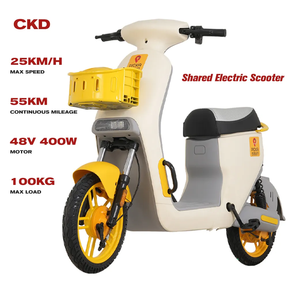 Yüksek güvenilirlik 48v 400w 25 km/H motosiklet şirketleri yetişkin için elektrikli Scooter binmek