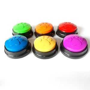 <strong>Custom</strong> Logo Dog Communication Talking <strong>Button</strong> Recordable Dog Paw <strong>Button</strong> <strong>with</strong> Stickers and Mat - Product Image 1