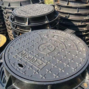 DCI Ductile Iron Water Tank Manhole Cover Casting Foundry <strong>Epoxy</strong> Coating For Road Application Made With PVC Material