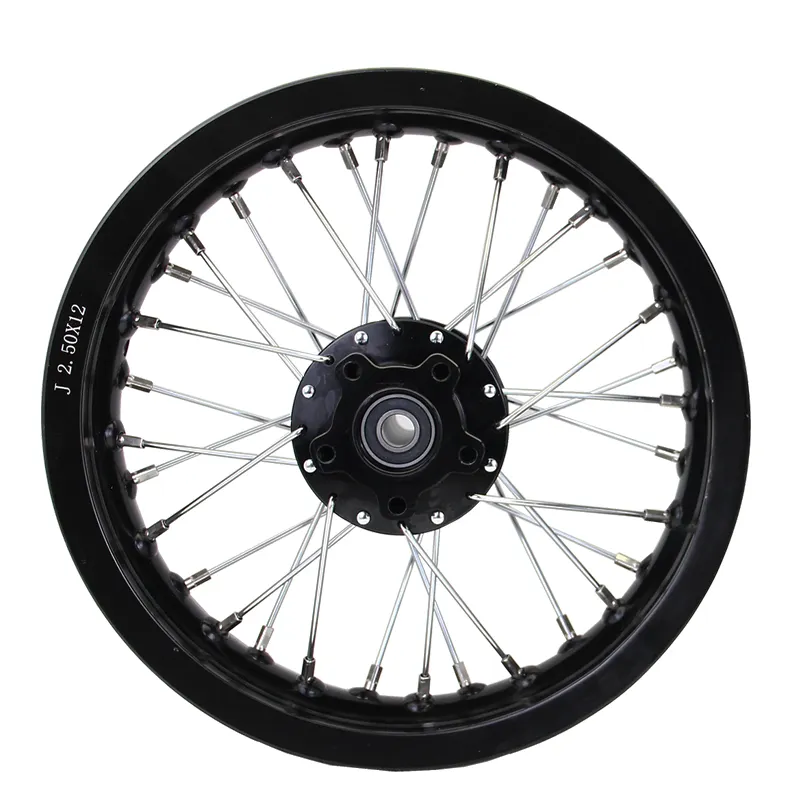 DWS001 Customized Aluminum alloy CNC 12'' 14'' Inch Electric Motorcycle big Spoke Rim 36 Holes Supermoto Wheels