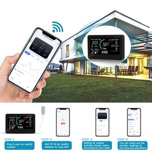 Monitor de calidad del aire WiFi que detecta el dióxido de carbono PM2.5 1,0 TVOC, controlador de temperatura y humedad IoT con función de relé - Product Image 5