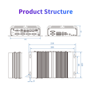 デュアルRJ45100 M/1000M 6 DB9 4 USB産業用ボックスPC制御組み込みファンレスコンピューターミニデスクトップ産業用ミニPC - Product Image 3