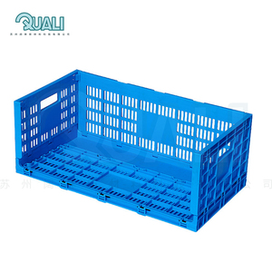Quali <span class=keywords><strong>40</strong></span> Lít Lưới Nhựa Có Thể Gập Lại Thùng Stackable Di Chuyển Hộp Lưu Trữ Thùng Trái Cây - Product Image 2